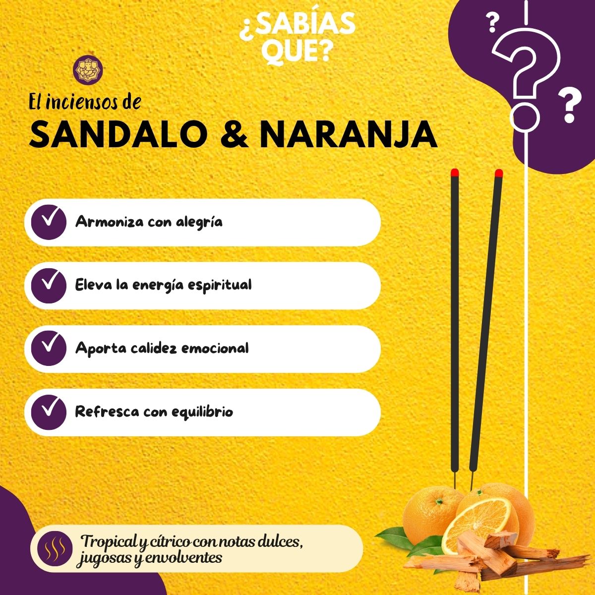 Incienso Jardin Heritage Sandalo con Naranja - Namaste India