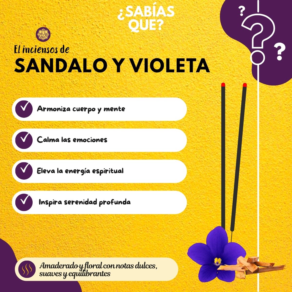 Incienso Jardin Heritage Sandalo con Violeta - Namaste India