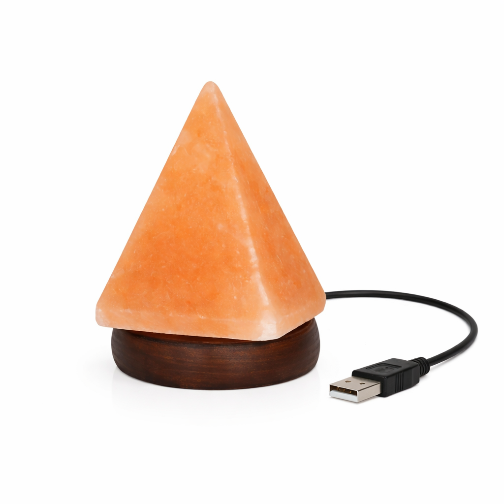 Lampara de Sal del Himalaya Piramide Led Mini
