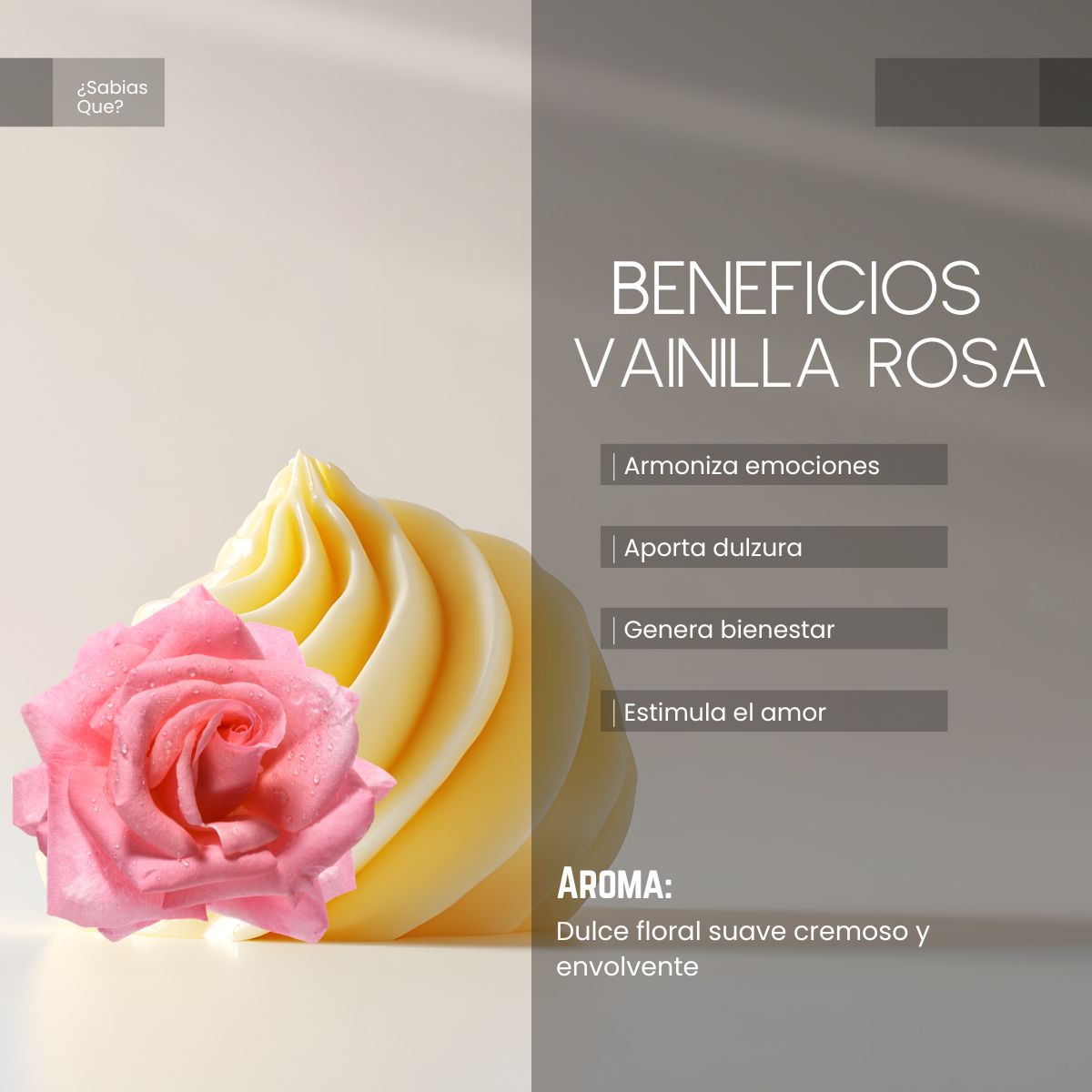 Aceite Aromático de Vainilla Rosa