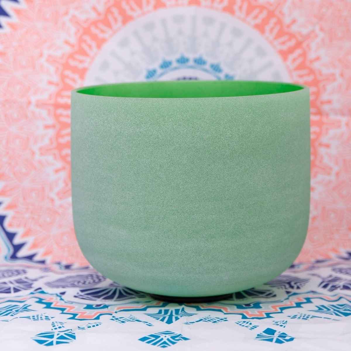 Cuenco Tibetano Cuarzo Verde 10 Pulgadas Nota FA