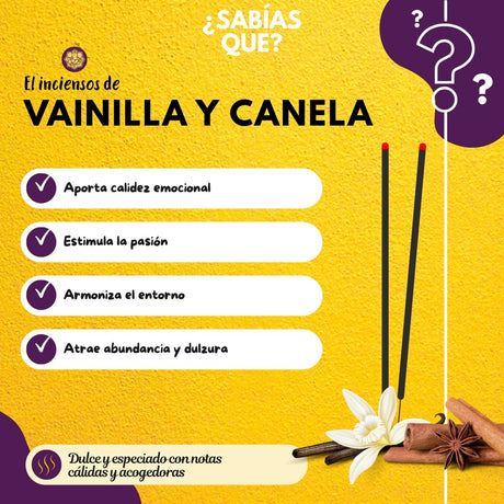 Incienso Natural Vainilla y 7 Canelas - Goloka