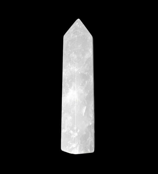 Punta de Cuarzo de Cristal - 7 cm hexagonal