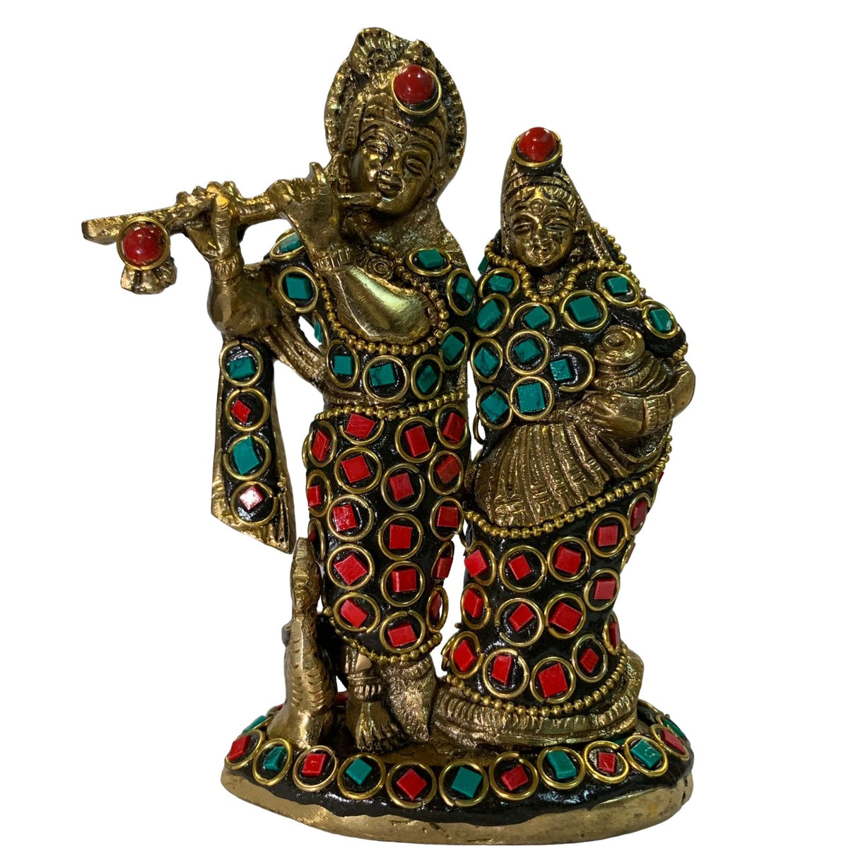 Radha Krishna de Bronce Mediano