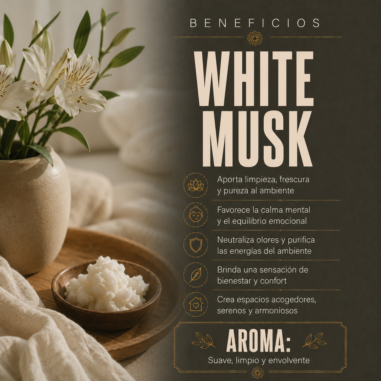 Difusor de Varilla White Musk 50 mL