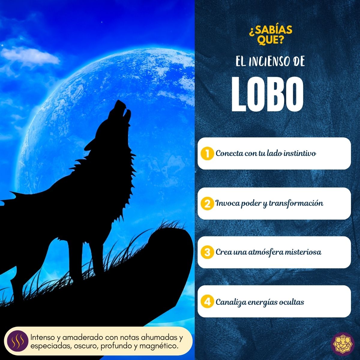 Incienso Natural Lobo Mistico - Balaji
