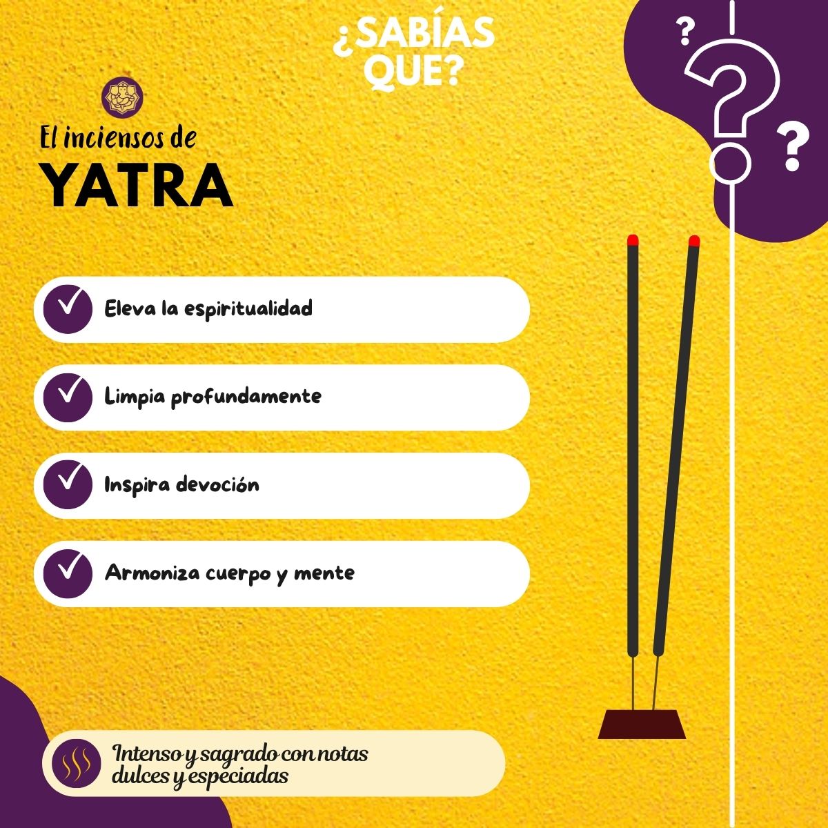 Incienso Natural Yatra - Parimal