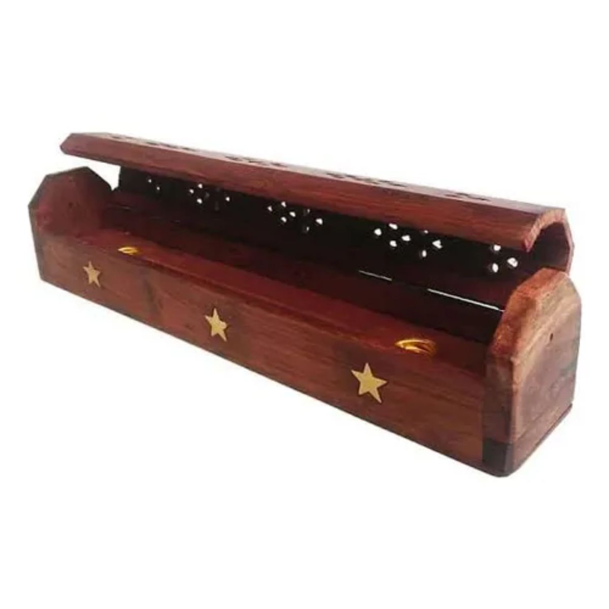 Porta Incienso Caja de Madera - Estrella