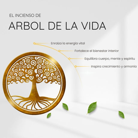 Incienso Natural Árbol de la Vida con Piedra Jade Verde - Song of India