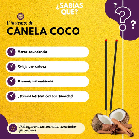 Incienso Natural Coco Canela - Alaukik