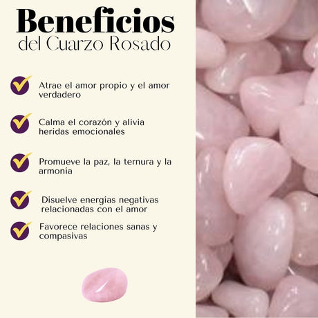 Pulsera Cuarzo Rosa 8mm