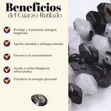 Pulsera Cuarzo Rutilado Negro 8mm