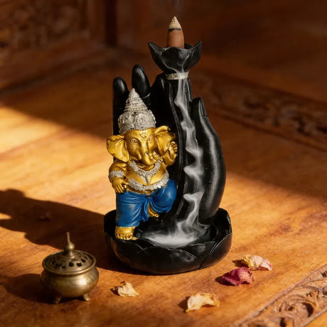 Porta Incienso Cascada Ganesh en la Mano