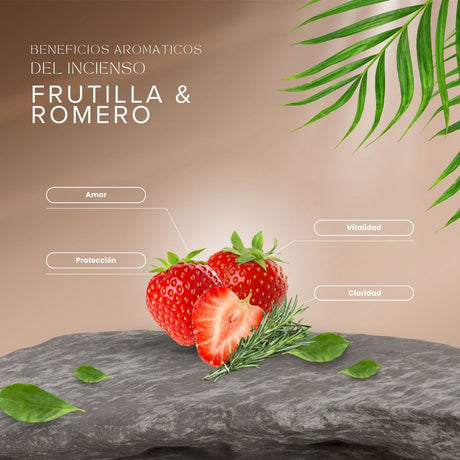 Sahumerio Organico Frutilla Romero  - Aromanza