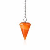 Péndulo Pirámide Agata Naranja Chico