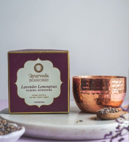 Vela Ayurveda de Dos Mechas Lavanda y Lemongrass