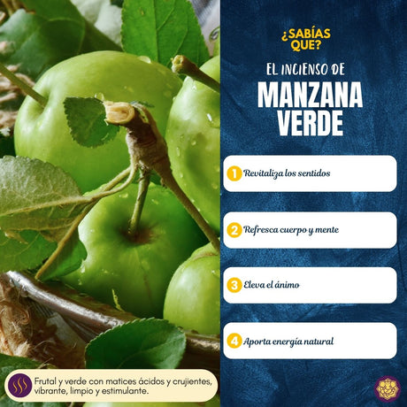 Incienso Natural Manzana Verde - Goloka