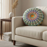 Cojin Boho Multicolor Redondo Grande