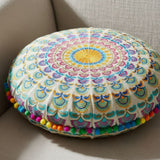 Cojin Multicolor Boho Redondo Chico