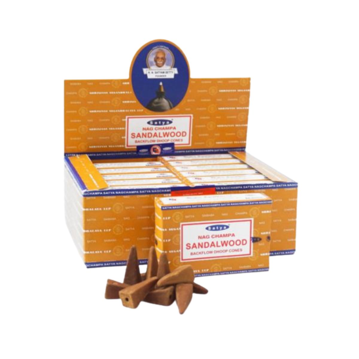 Incienso Cascada Sandalwood 120 conos - Satya