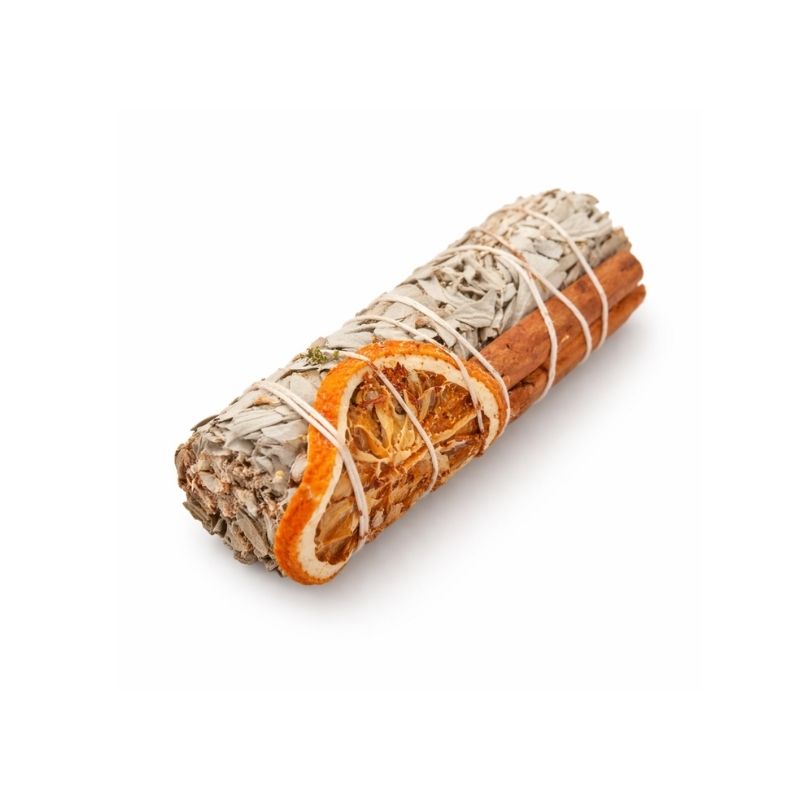 Sahúmo de Salvia Blanca con Canela y Naranja