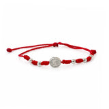 Pulsera Hilo Rojo 7 Nudos con San Benito