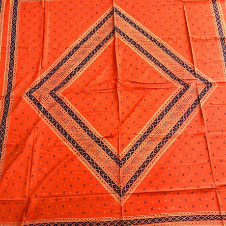 Cubrecama 2 Plazas Naranja Tribal