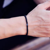 Pulsera Obsidiana Negra con Ojo Turco 4mm