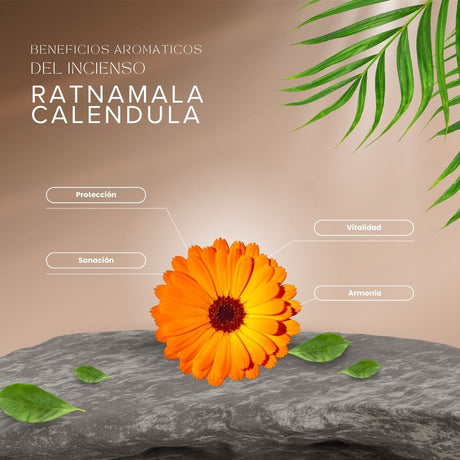 Sahumerio Organico Ratnamala Caléndula - Aromanza
