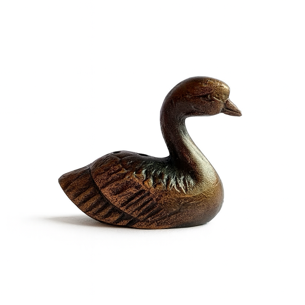 Porta Incienso Cisne Bronce Mini