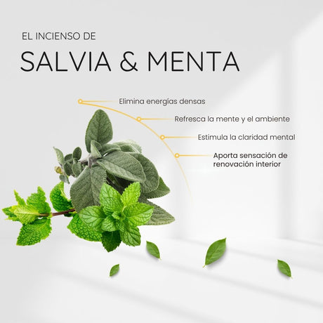Incienso Natural Salvia y Menta Ayurveda - Song of India