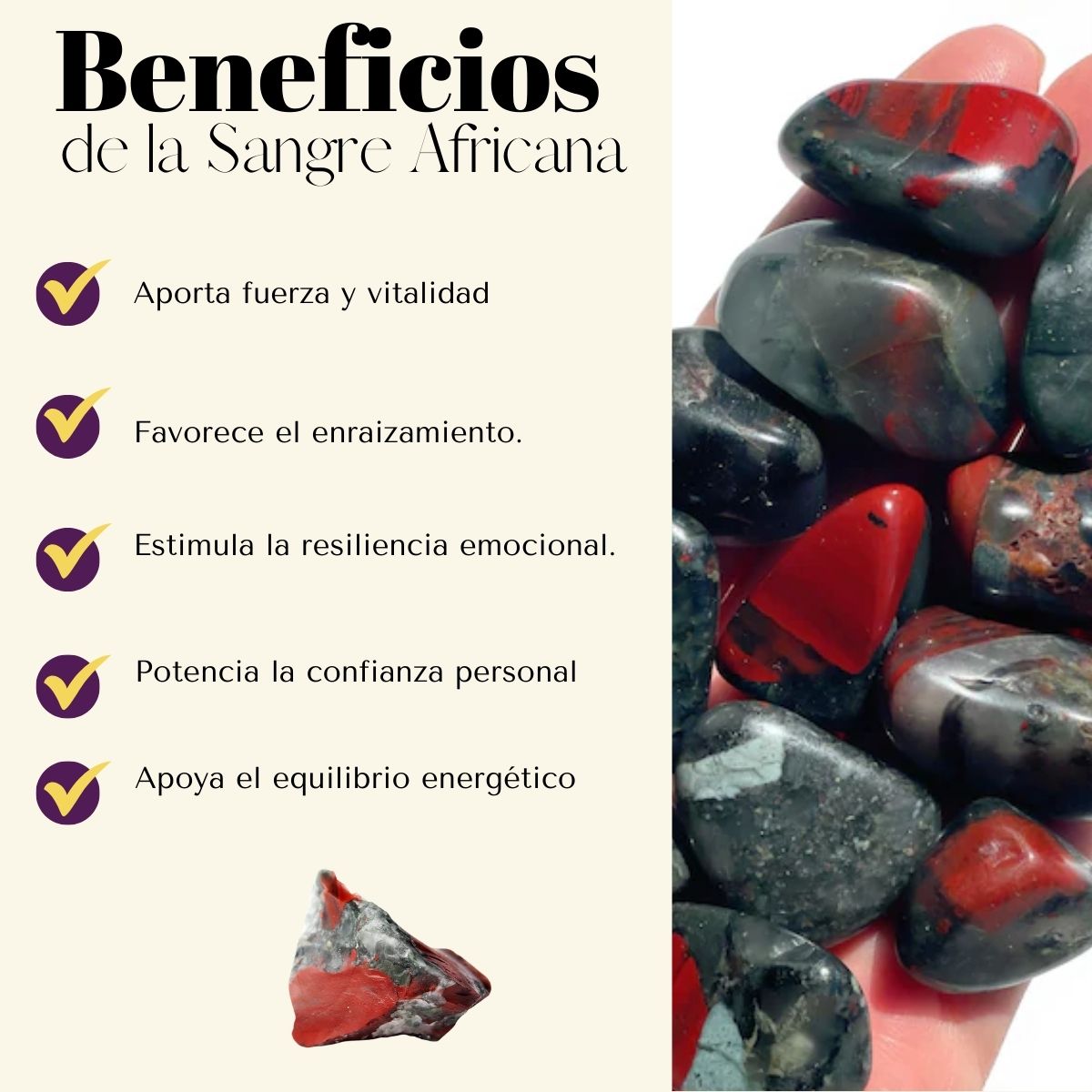 Pulsera Sangre Africana 8mm