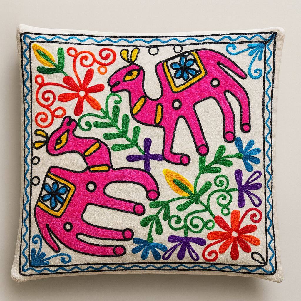 Funda de Cojín Camello Duo Pink