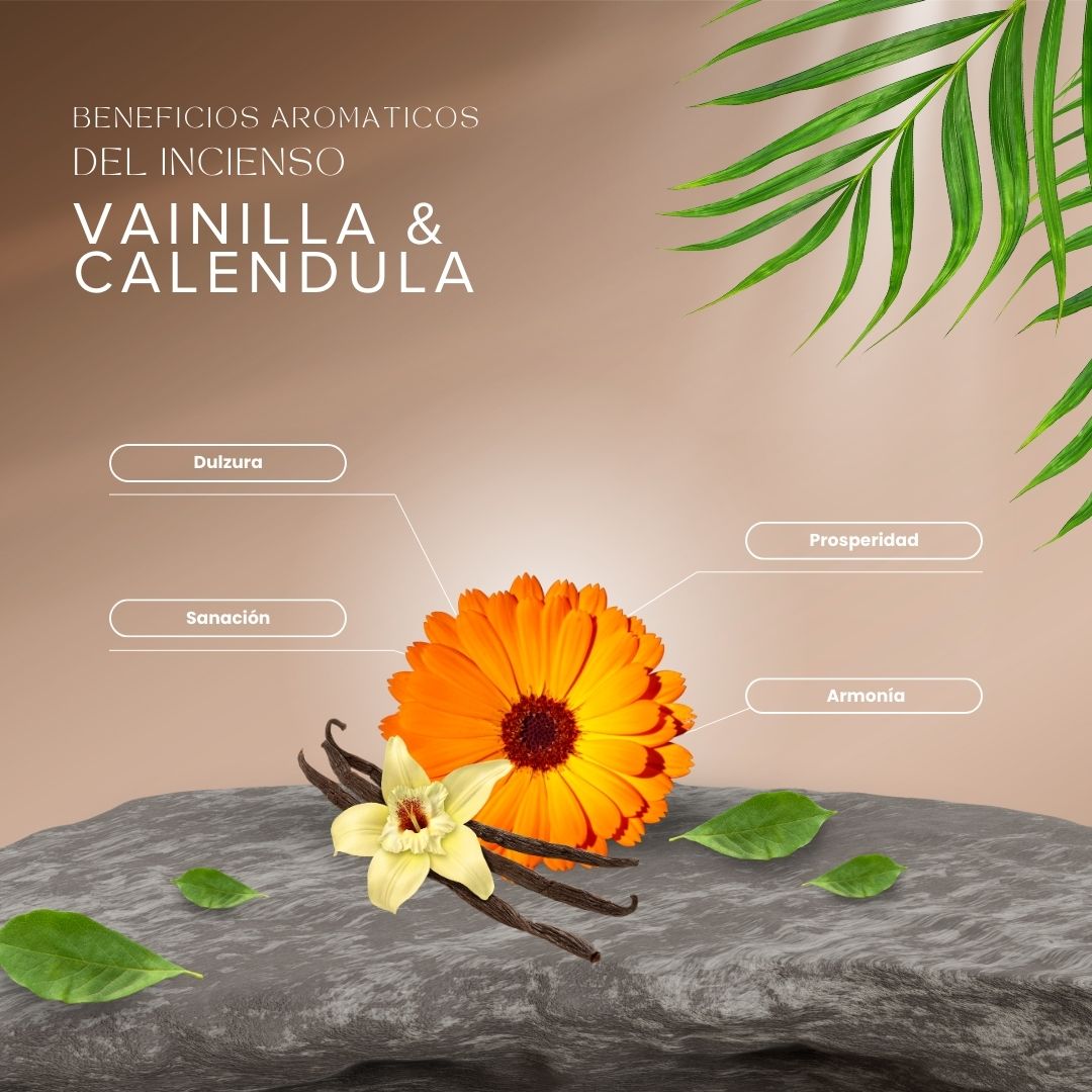 Sahumerio Organico Vainilla Calendula - Aromanza