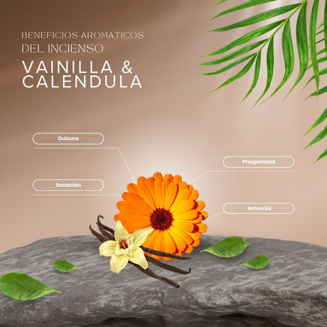 Sahumerio Organico Vainilla Calendula - Aromanza