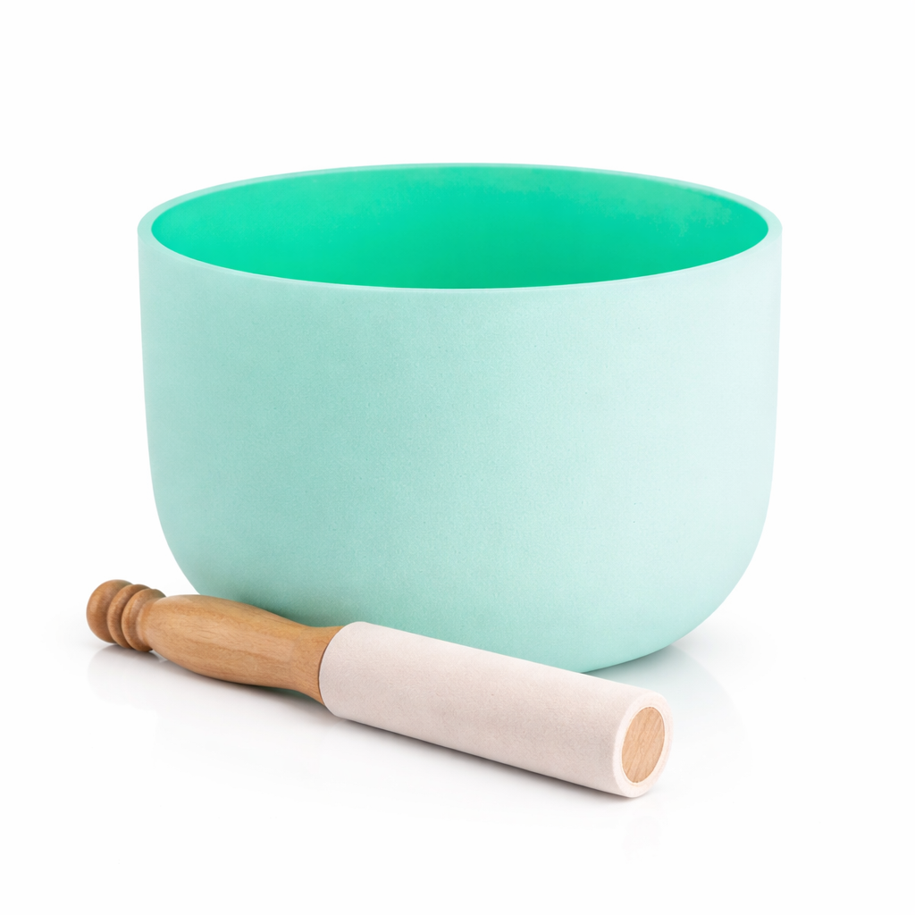 Cuenco Tibetano Cuarzo Verde 12 Pulgadas Nota FA