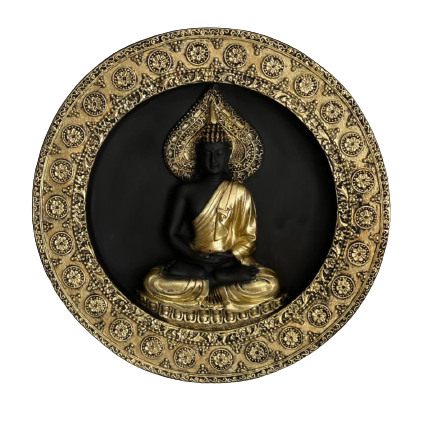 Cuadro Buda: Cuadro Colgante Buda Siddhartha Black&Gold