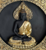 Cuadro Buda: Cuadro Colgante Buda Siddhartha Black&Gold