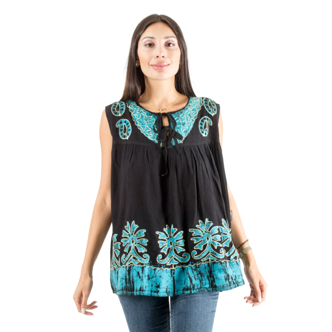 Blusa Darpita Negro con Azul