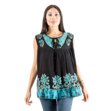 Blusa Darpita Negro con Azul