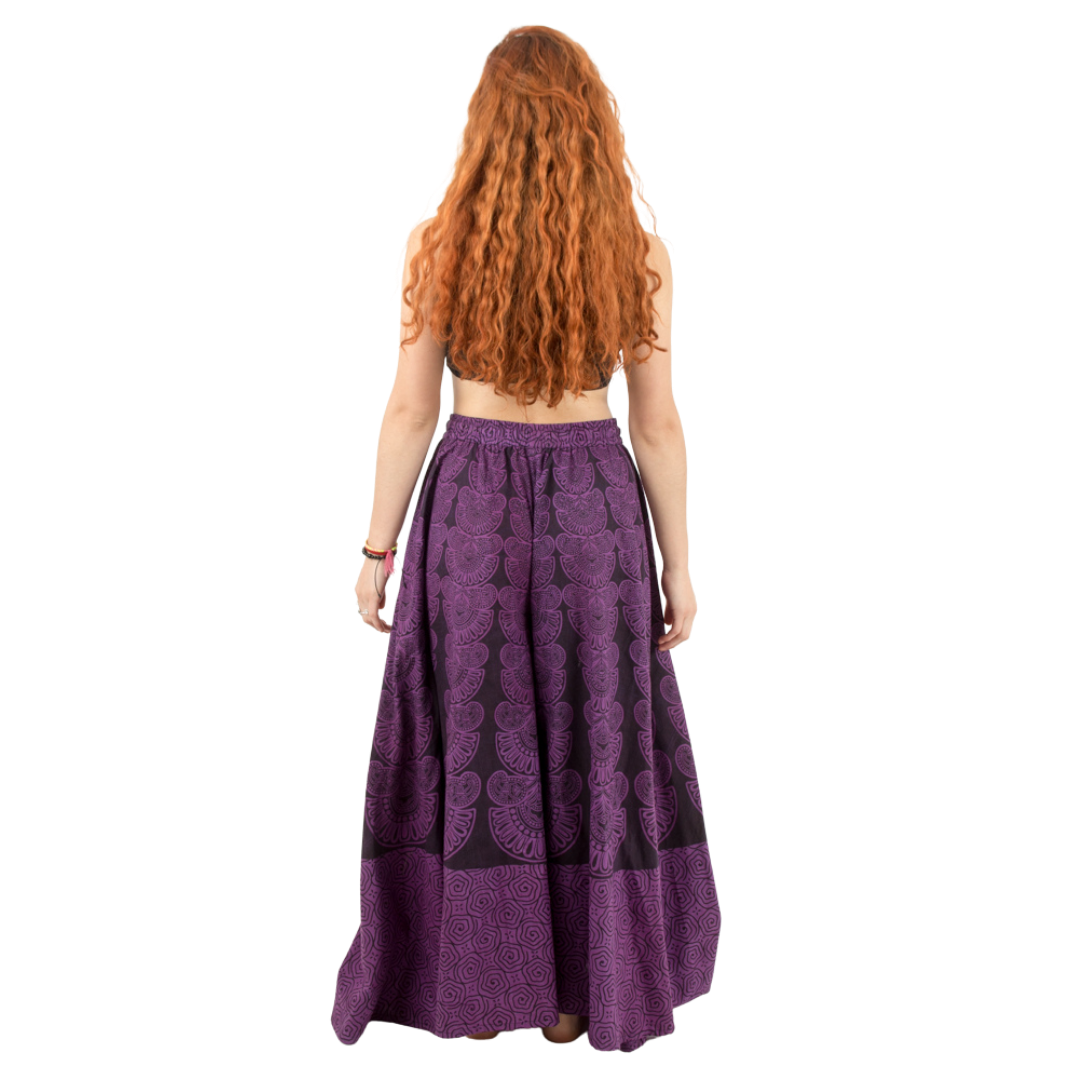 Pantalon Palazzo Morado Estampado Completo