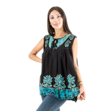 Blusa Darpita Negro con Azul