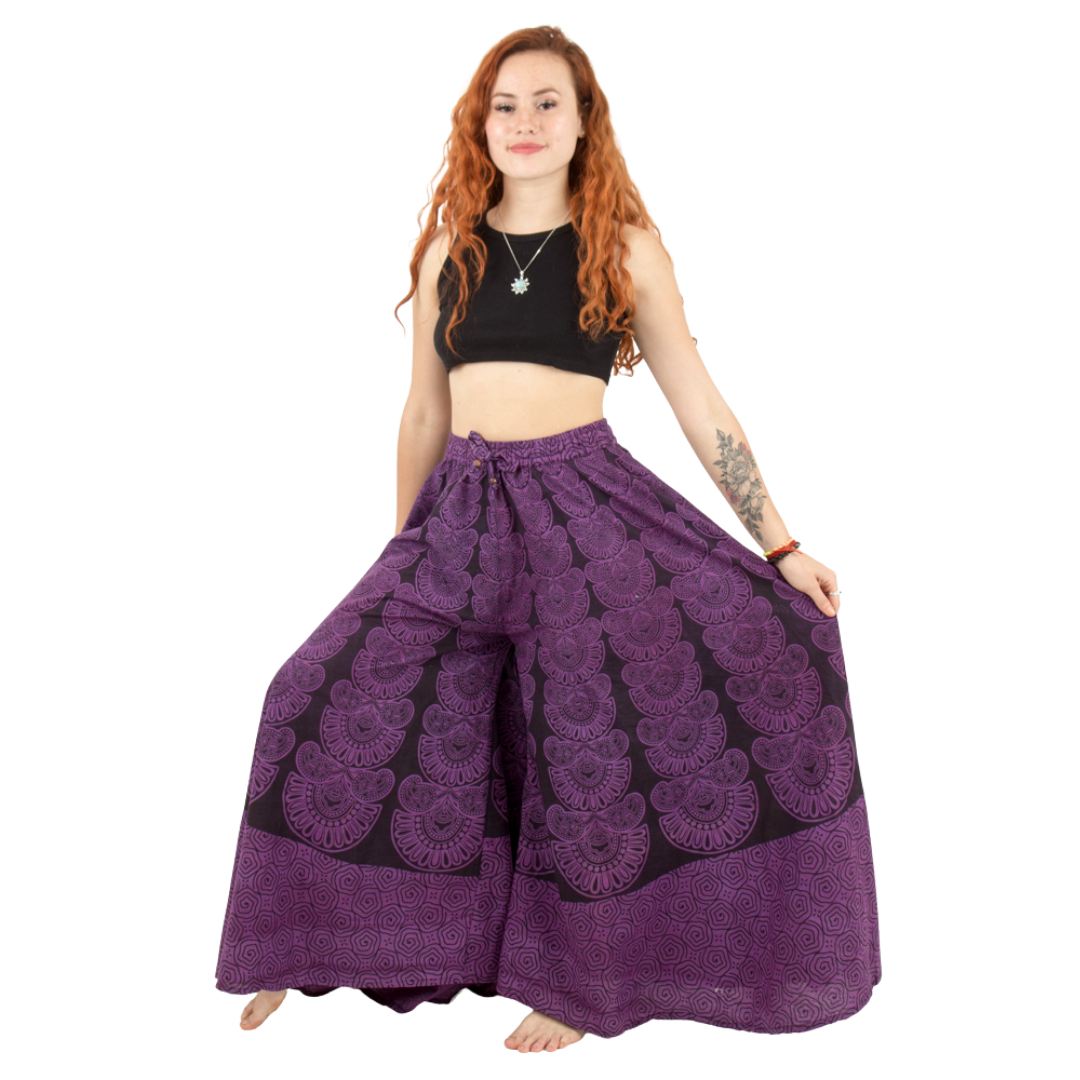 Pantalon Palazzo Morado Estampado Completo