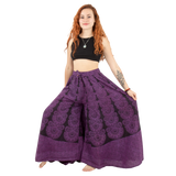 Pantalon Palazzo Morado Estampado Completo