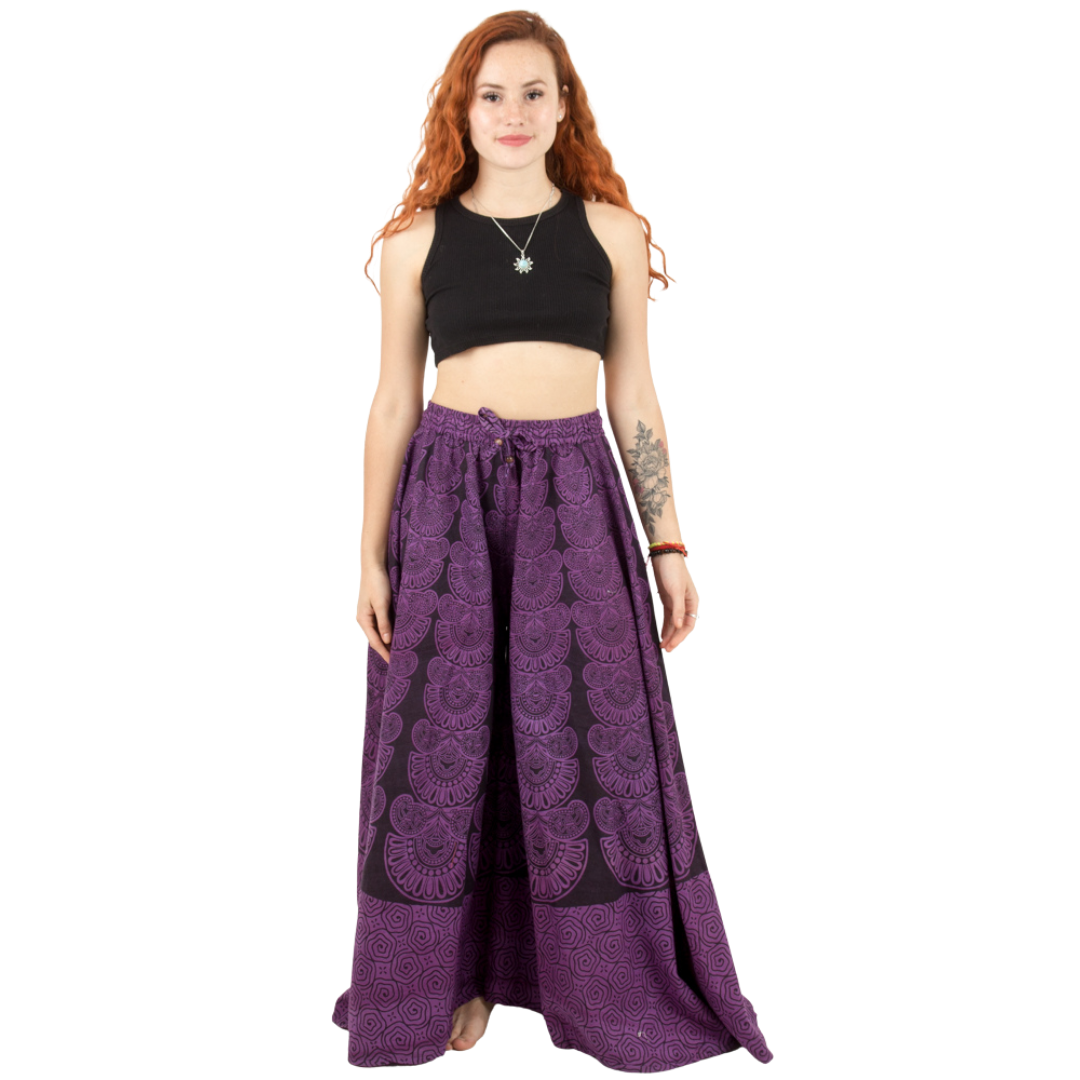 Pantalon Palazzo Morado Estampado Completo