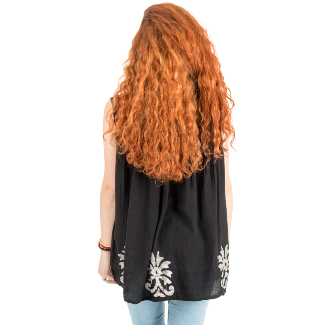 Blusa Darpita Negro con Blanco