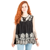 Blusa Darpita Negro con Blanco