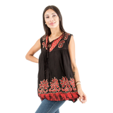 Blusa Darpita Negra con Rojo