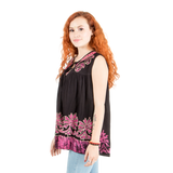 Blusa Darpita Negra con Rosado