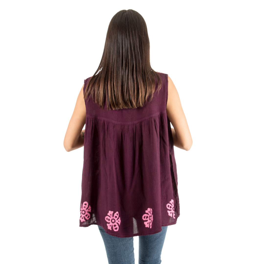 Blusa Chandri Morada con Rosada